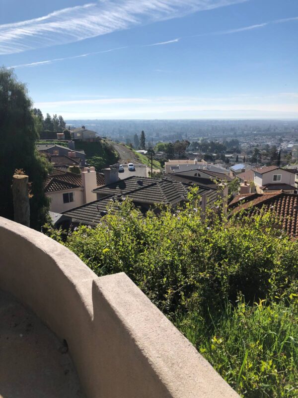 A view of the city from above.